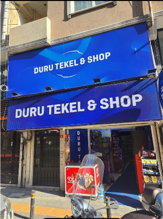 Duru Tekel & Shop dış cephe tabela görünümü